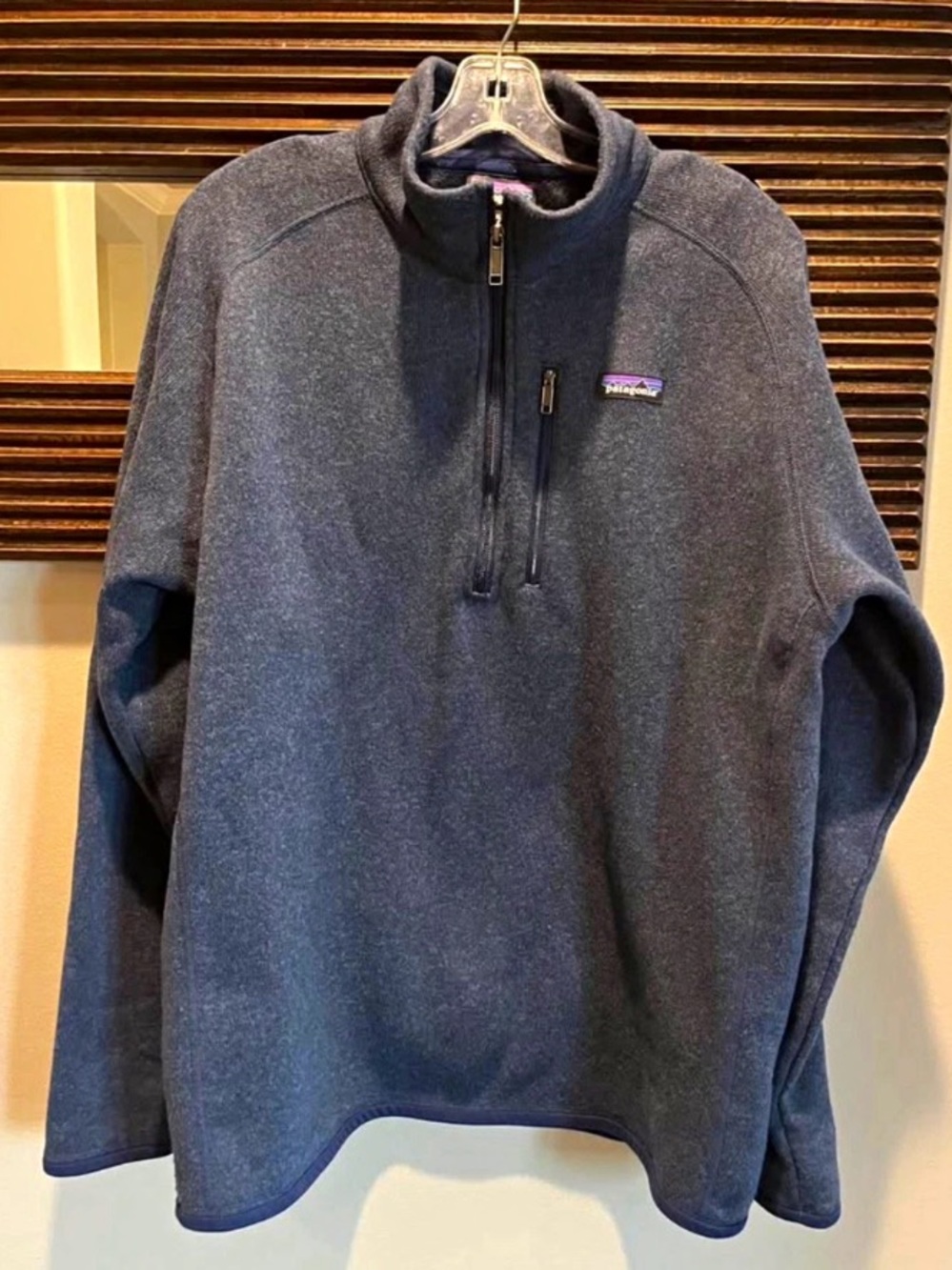 Patagonia Men's Better Sweater 1/4 Zip Fleece Pullover Blue XL